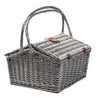4 Person Picnic Basket Baskets Set Outdoor Blanket Wicker Deluxe Folding Handle Deals499