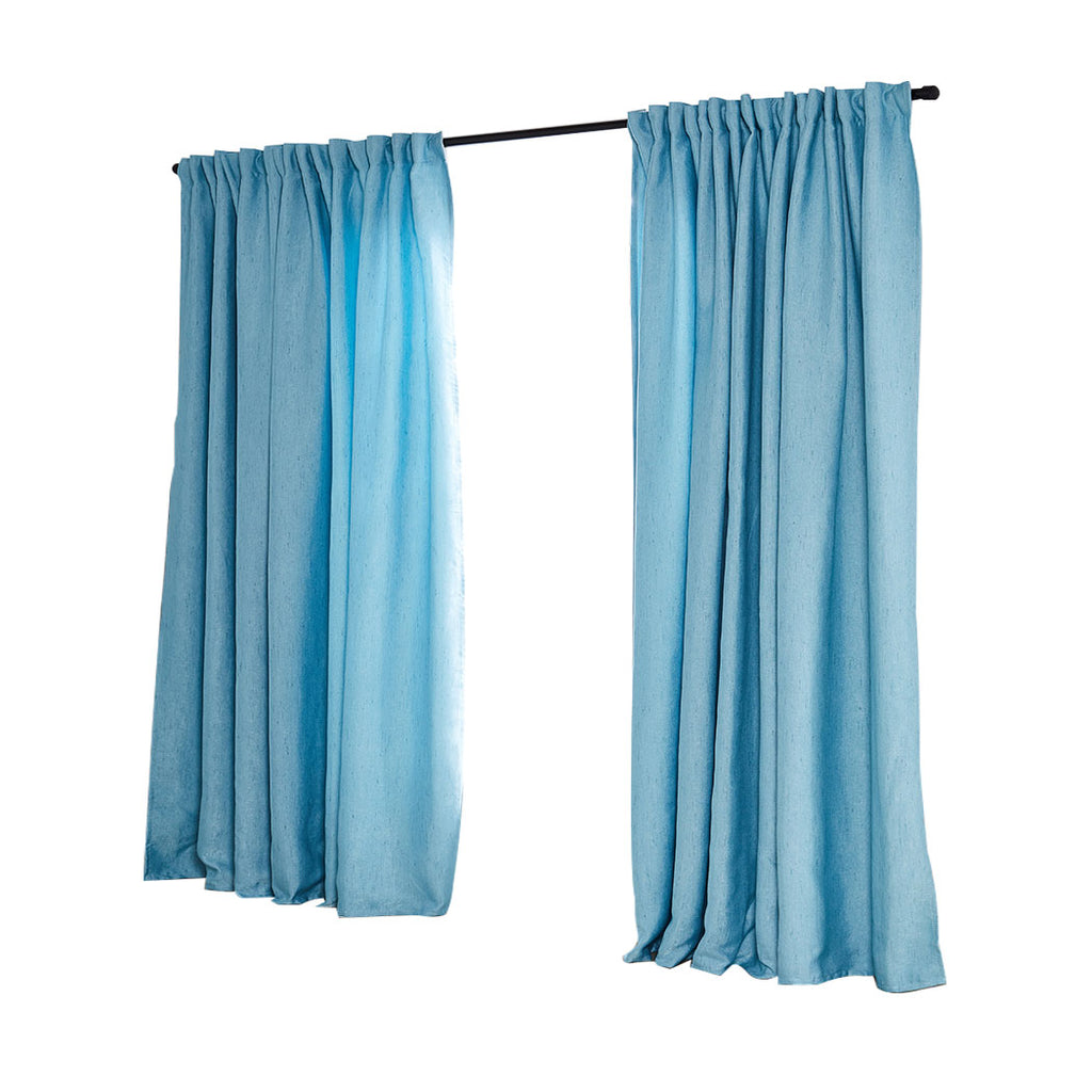 2X Blockout Curtains Curtain Living Room Window Blue 180CM x 230CM Deals499