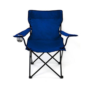 2Pcs Folding Camping Chairs Arm Foldable Portable Outdoor Fishing Picnic Chair Blue Deals499