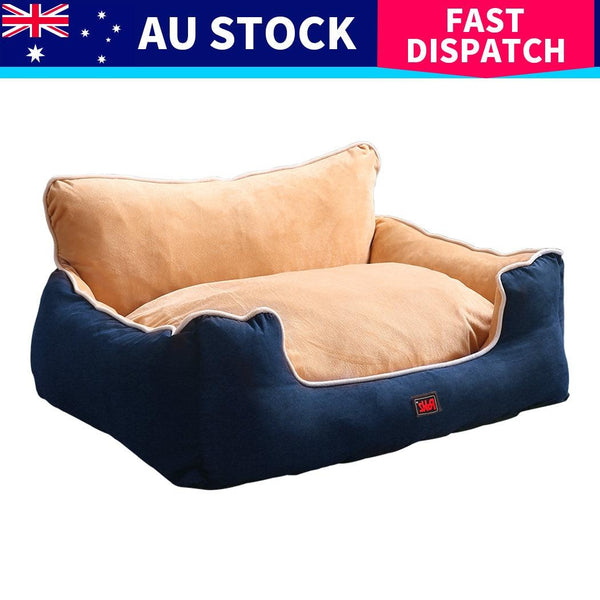 PaWz Pet Bed Dog Puppy Beds Cushion Pad Pads Soft Plush Cat Pillow Mat Blue XL Deals499