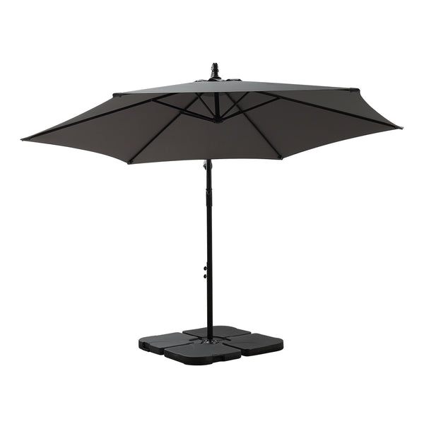 3M Outdoor Umbrella Cantilever Base Stand Cover Garden Patio Beach Umbrellas Deals499
