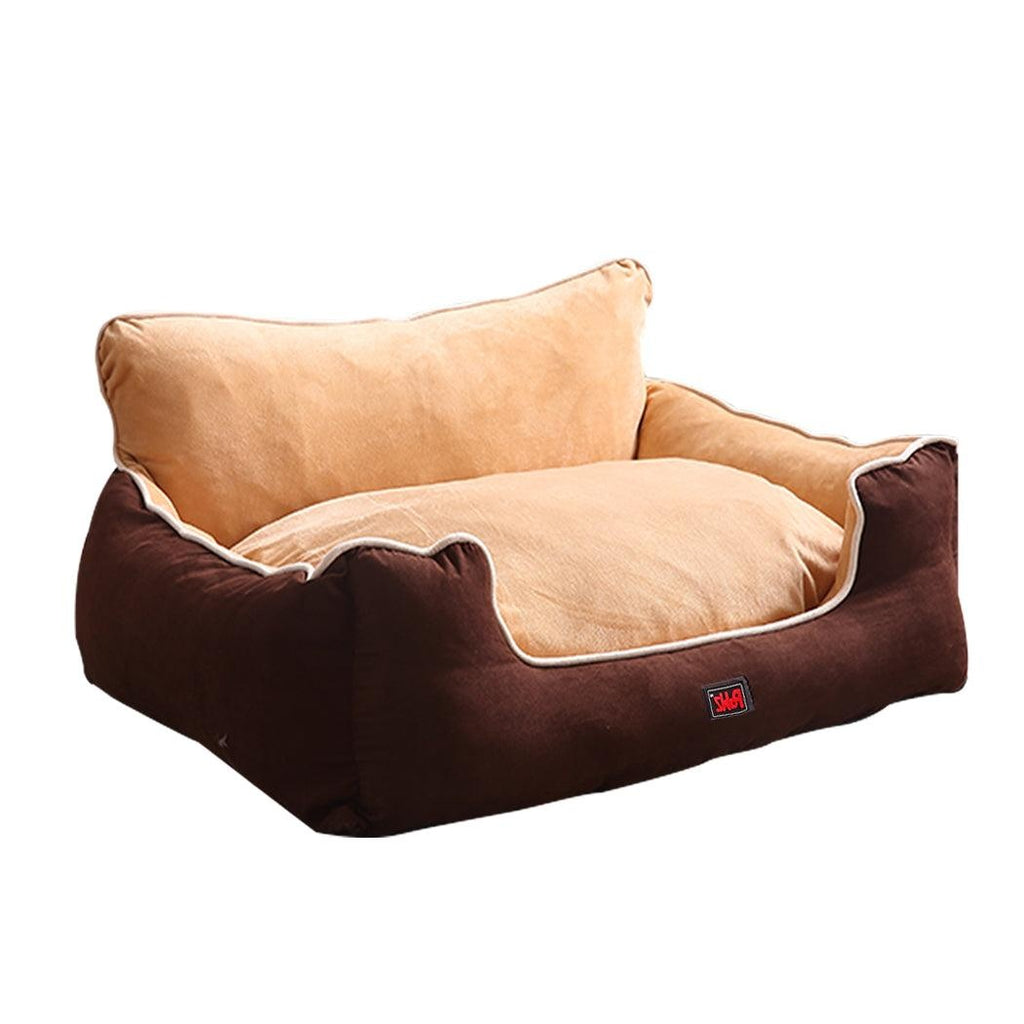 PaWz Pet Bed Dog Puppy Beds Cushion Pad Pads Soft Plush Cat Pillow Mat Brown M Deals499