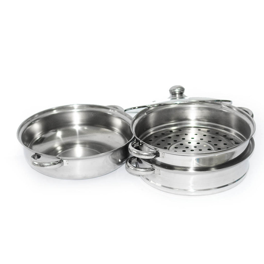 3 Tier Stainless Steel Steamer Meat Vegetable Cooking Steam Hot Pot Kitchen Tool Deals499