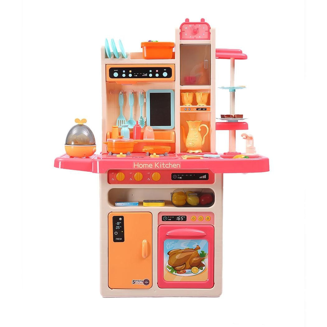 65 Pcs Kids Kitchen Play Set Pretend Cooking Toy Children Cookware Utensils Pink Deals499