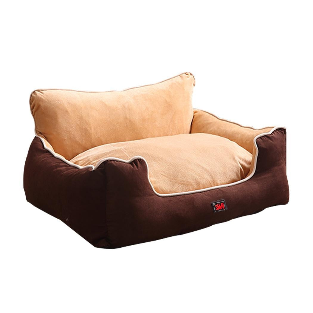 PaWz Pet Bed Dog Puppy Beds Cushion Pad Pads Soft Plush Cat Pillow Mat Brown L Deals499