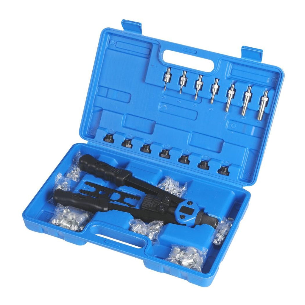 110Pcs Nut Riveter Kit Heavy Duty Mandrels Riveting Gun Tool Kit Thread M3-M12 Deals499