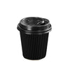 50 Pcs 8oz Disposable Takeaway Coffee Paper Cups Triple Wall Take Away w Lids Deals499