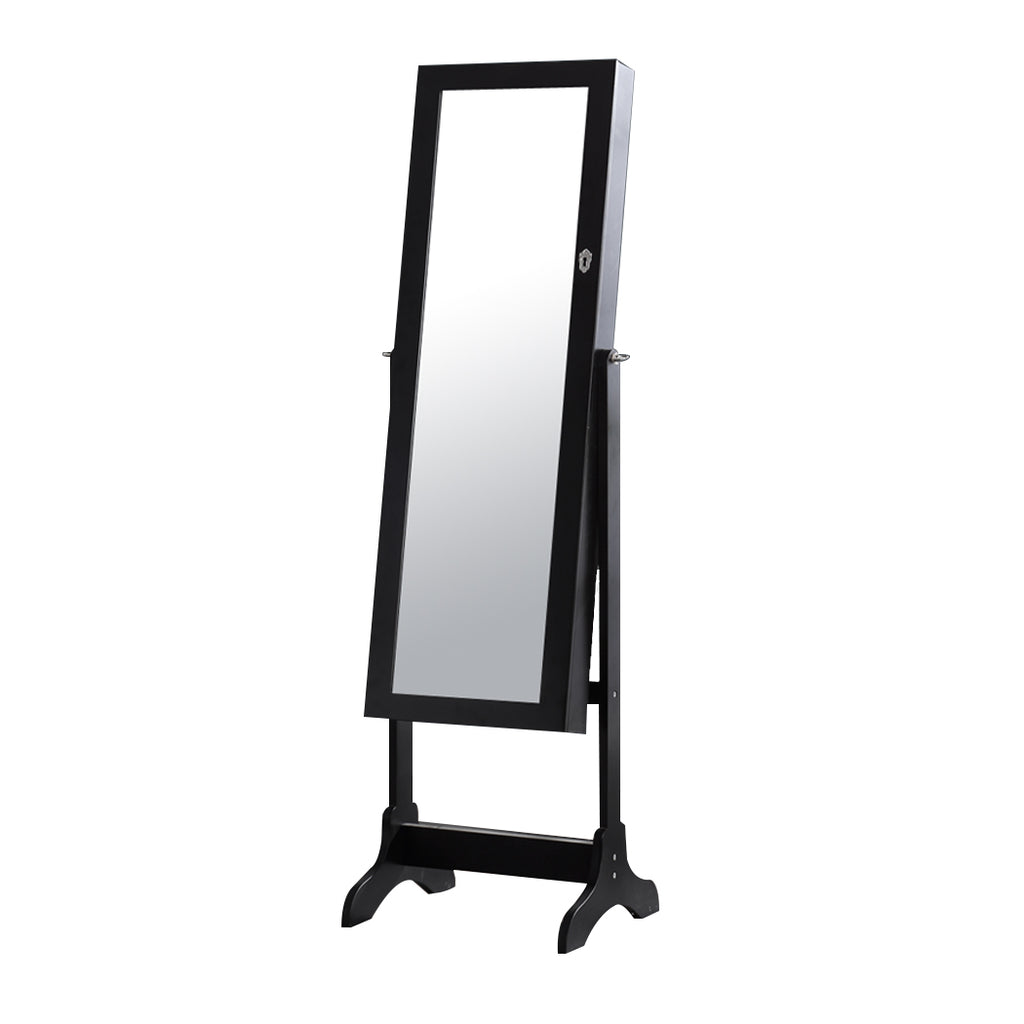 Levede Dual Use Mirrored Jewellery Dressing Cabinet in Black Colour Deals499