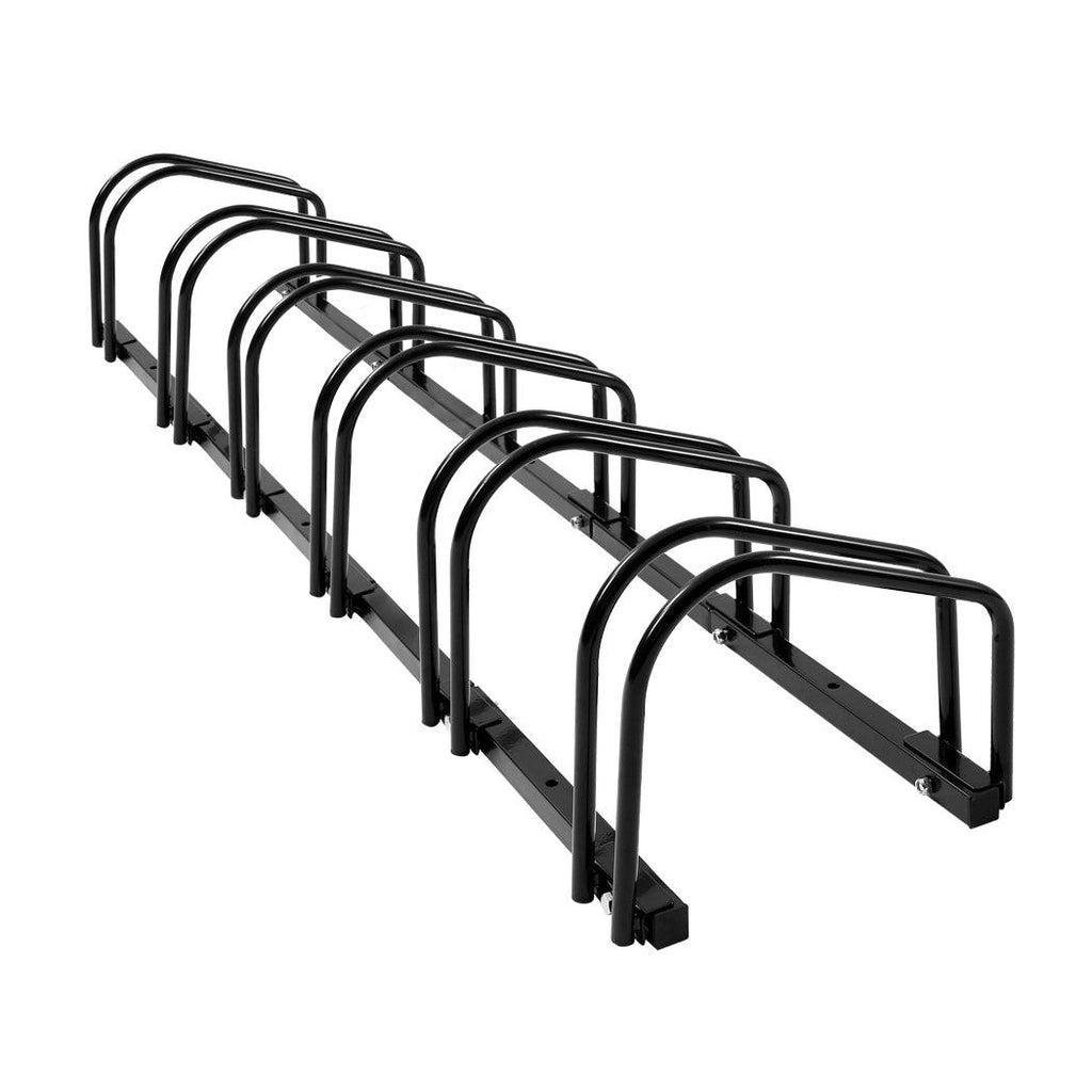 6-Bikes Stand Bicycle Bike Rack Floor Parking Instant Storage Cycling Portable Deals499