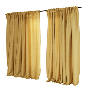 2X Blockout Curtains Curtain Living Room Window Mustard 240CM x 230CM Deals499