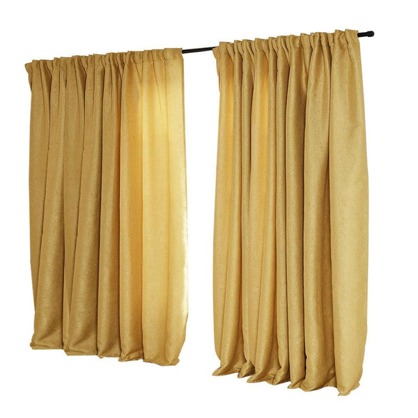 2X Blockout Curtains Curtain Living Room Window Mustard 240CM x 230CM Deals499