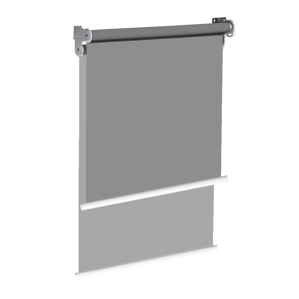 Modern Day/Night Double Roller Blinds Commercial Quality 210x210cm Grey Grey Deals499