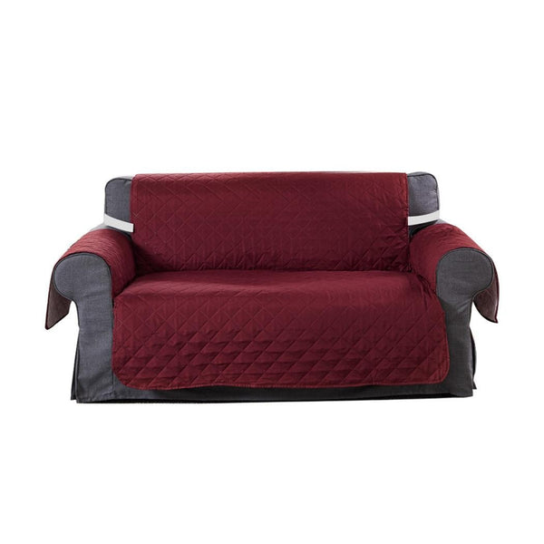 2 Seater Sofa Covers Quilted Couch Lounge Protectors Slipcovers Wine Deals499