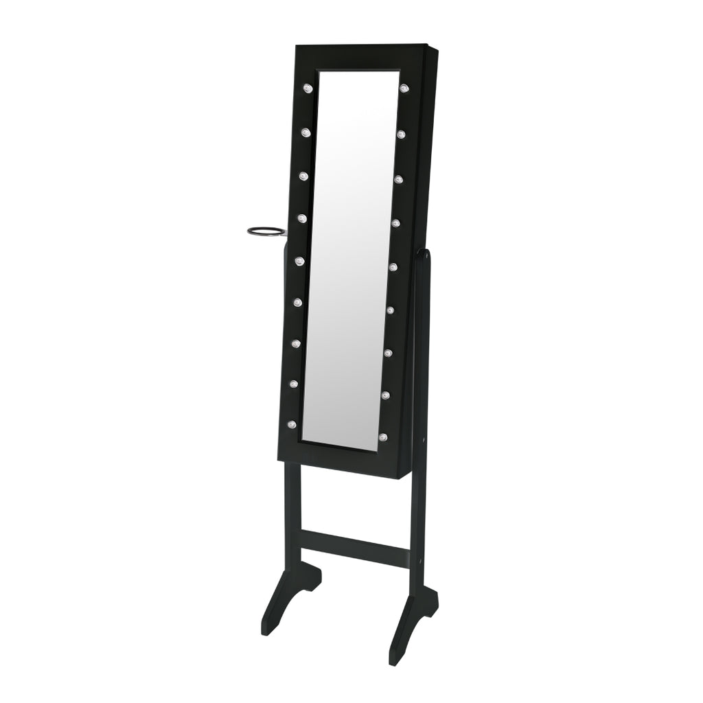 Levede Mirror Jewellery Cabinet Two Doors Makeup Storage Jewelry Organiser Box Deals499