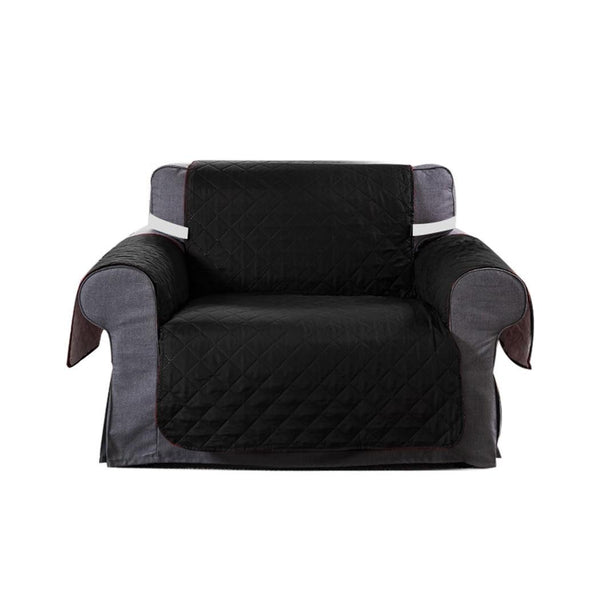 Sofa Cover Couch Lounge Protector Quilted Slipcovers Waterproof Black 173cm x 200cm Deals499