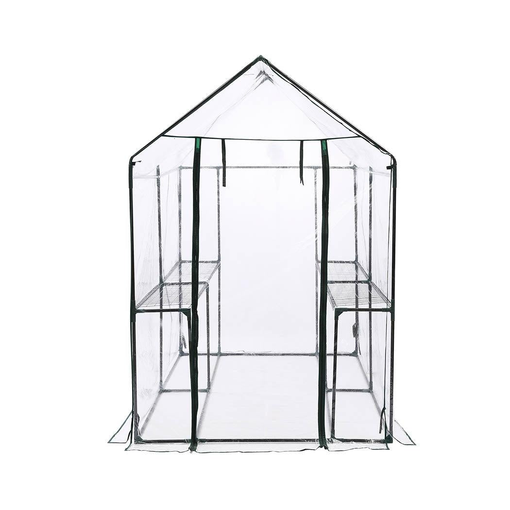 2 Tier Walk In Greenhouse Garden Shed PVC Cover Film Tunnel Green House Plant Deals499