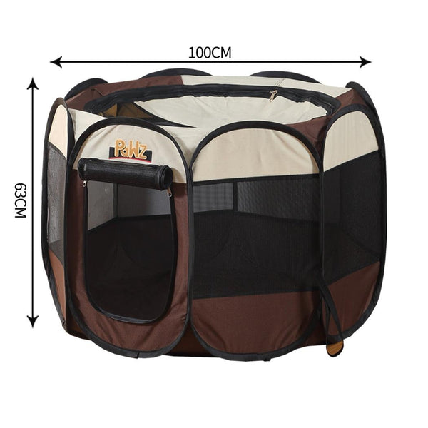 PaWz Dog Playpen Pet Play Pens Foldable Panel Tent Cage Portable Puppy Crate 42" Deals499
