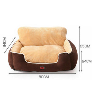 PaWz Pet Bed Dog Puppy Beds Cushion Pad Pads Soft Plush Cat Pillow Mat Brown L Deals499