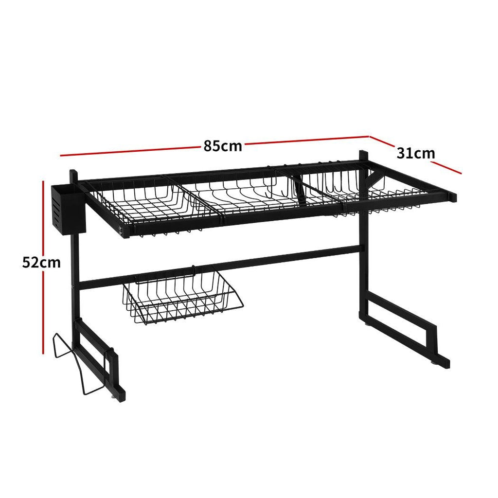 Dish Drying Rack Over Sink Stainless Steel Black Dish Drainer Organizer 2 Tier Deals499