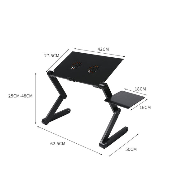Foldable Laptop Desk Adjustable Sofa Table Tray Stand Mouse Pad Portable Cooling Deals499