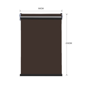 Modern Day/Night Double Roller Blinds Commercial Quality 90x210cm Coffee Black Deals499