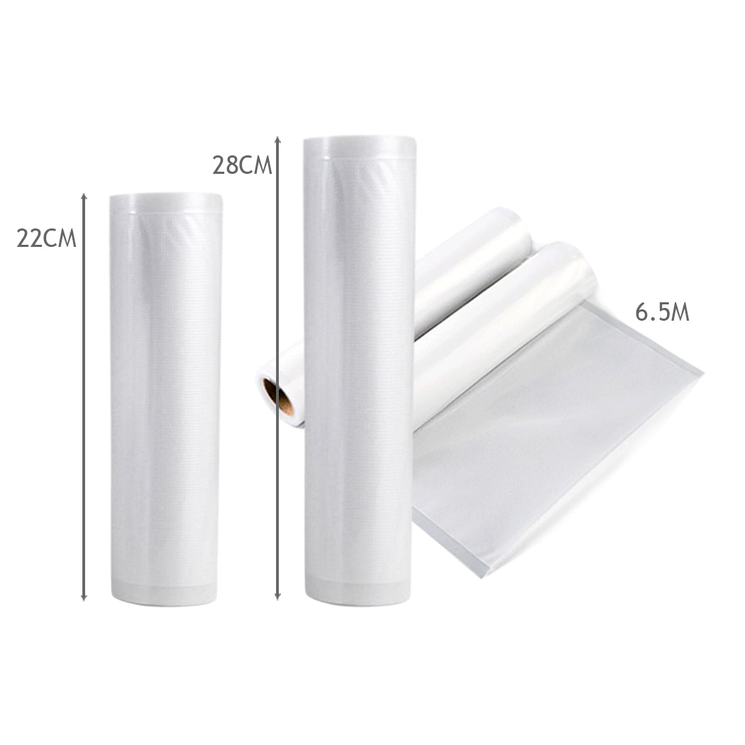 5 Rolls 22cm and 5 Rolls 28cm Commercial Grade Vacuum Food Sealer Bag Deals499