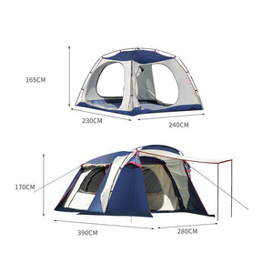 Family Camping Tent Tents Portable Outdoor Hiking Beach  4-6 Person Shade Shelter Deals499