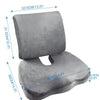 Seat Cushion Memory Foam Lumbar Back Support Orthoped Office Pain Relief Grey Deals499