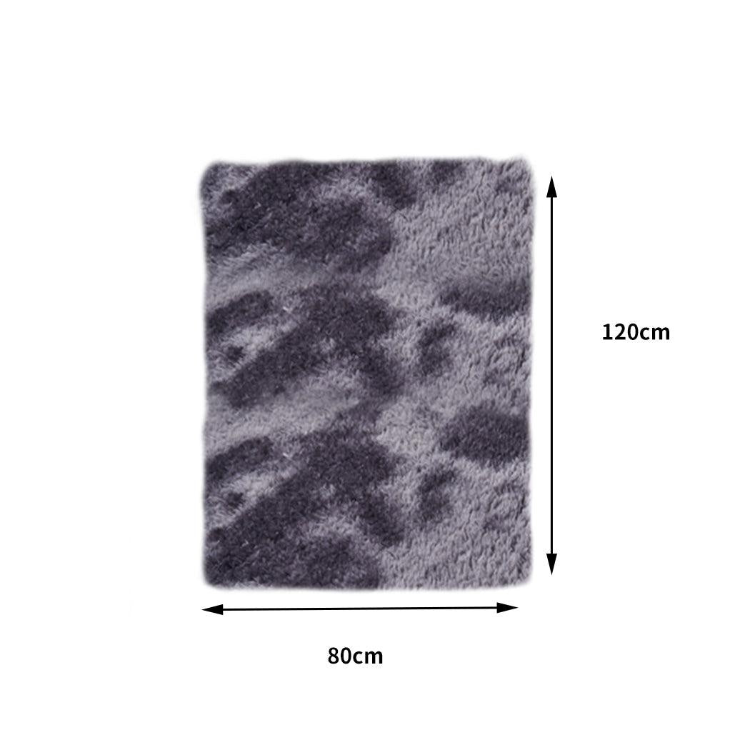 Floor Rug Shaggy Rugs Soft Large Carpet Area Tie-dyed Midnight City 80x120cm Deals499