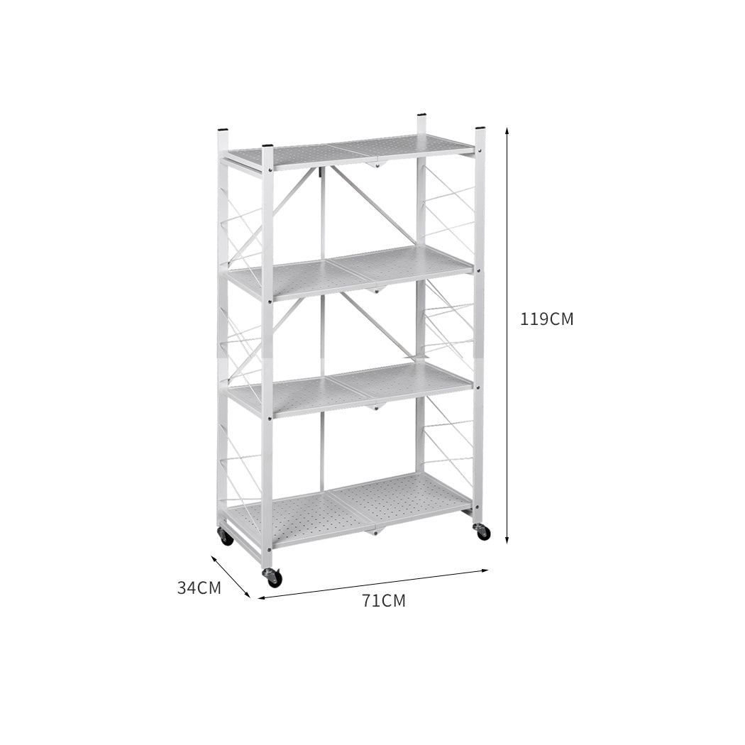 Foldable Shelf Display Storage Rack Bookshelf Bookcase Organiser Kitchen Bedroom Deals499