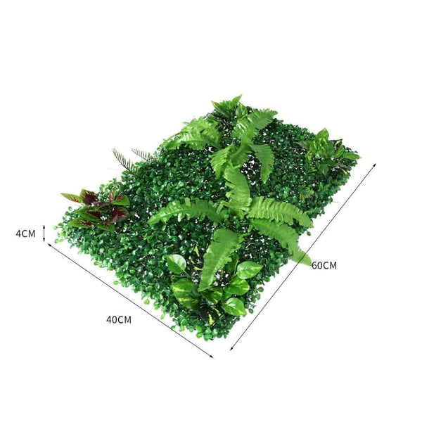 4 x Artificial Hedge Grass Plant Hedge Fake Vertical Garden Green Wall Ivy Mat Fence Deals499