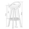 2x Levede Fabric Swivel Bar Stool Kitchen Stool Dining Chair Barstools Lime Deals499