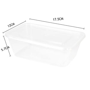200 Pcs 750ml Take Away Food Platstic Containers Boxes Base and Lids Bulk Pack Deals499