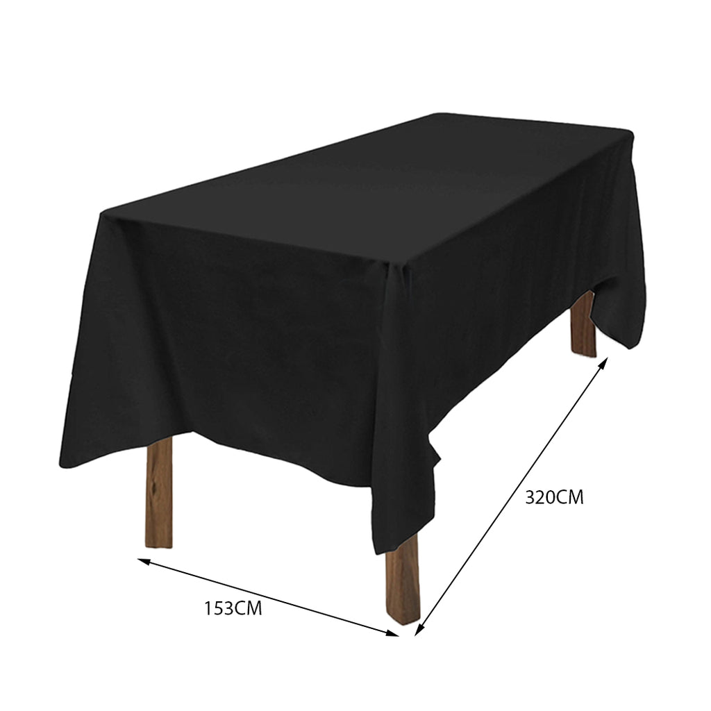 4x Tablecloth Wedding Tablecloth Rectangle Square Event Fitted Table Cloth Black Deals499