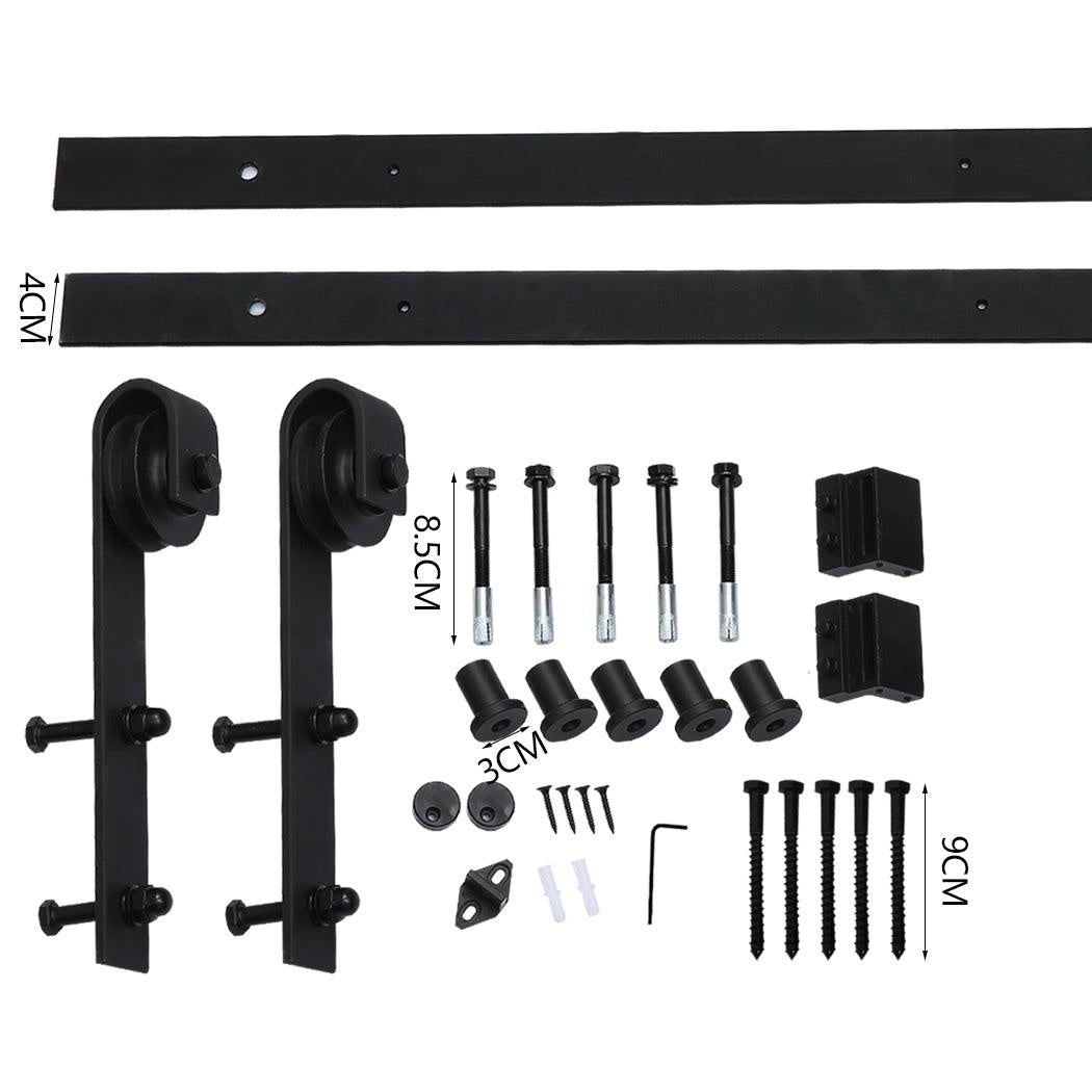 2M Antique Classic Style Single Sliding Barn Door Hardware Track Roller Kit Deals499