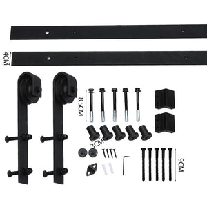 2M Antique Classic Style Single Sliding Barn Door Hardware Track Roller Kit Deals499