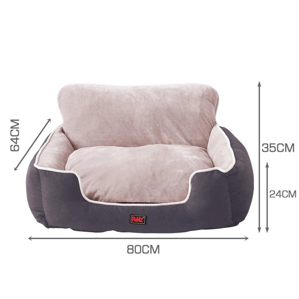 PaWz Pet Bed Dog Puppy Beds Cushion Pad Pads Soft Plush Cat Pillow Mat Grey L Deals499