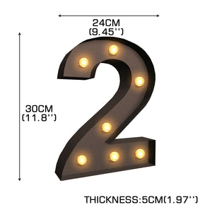 LED Metal Number Lights Free Standing Hanging Marquee Event Party D?cor Number 2 Deals499