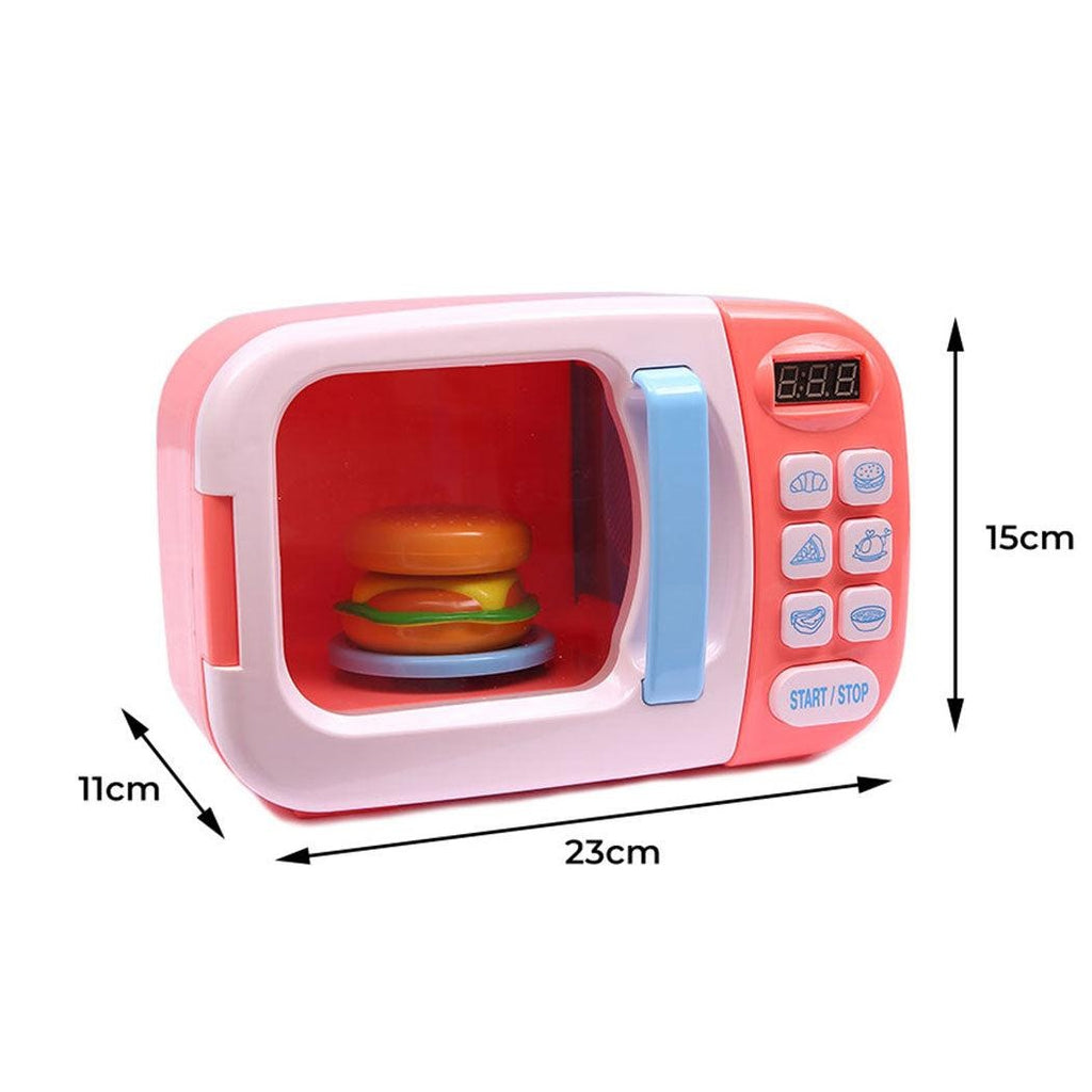 32x Kids Kitchen Play Set Electric Microwave Oven Pretend Play Toys Cooking Pink Deals499