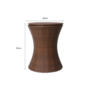 Cooler Ice Bucket Table Bar Outdoor Setting Furniture Patio Pool Storage Box Brown Deals499