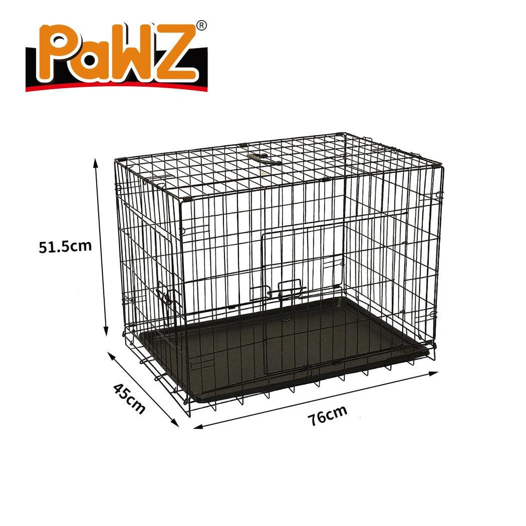 PaWz Pet Dog Cage Crate Kennel Portable Collapsible Puppy Metal Playpen 30" Deals499