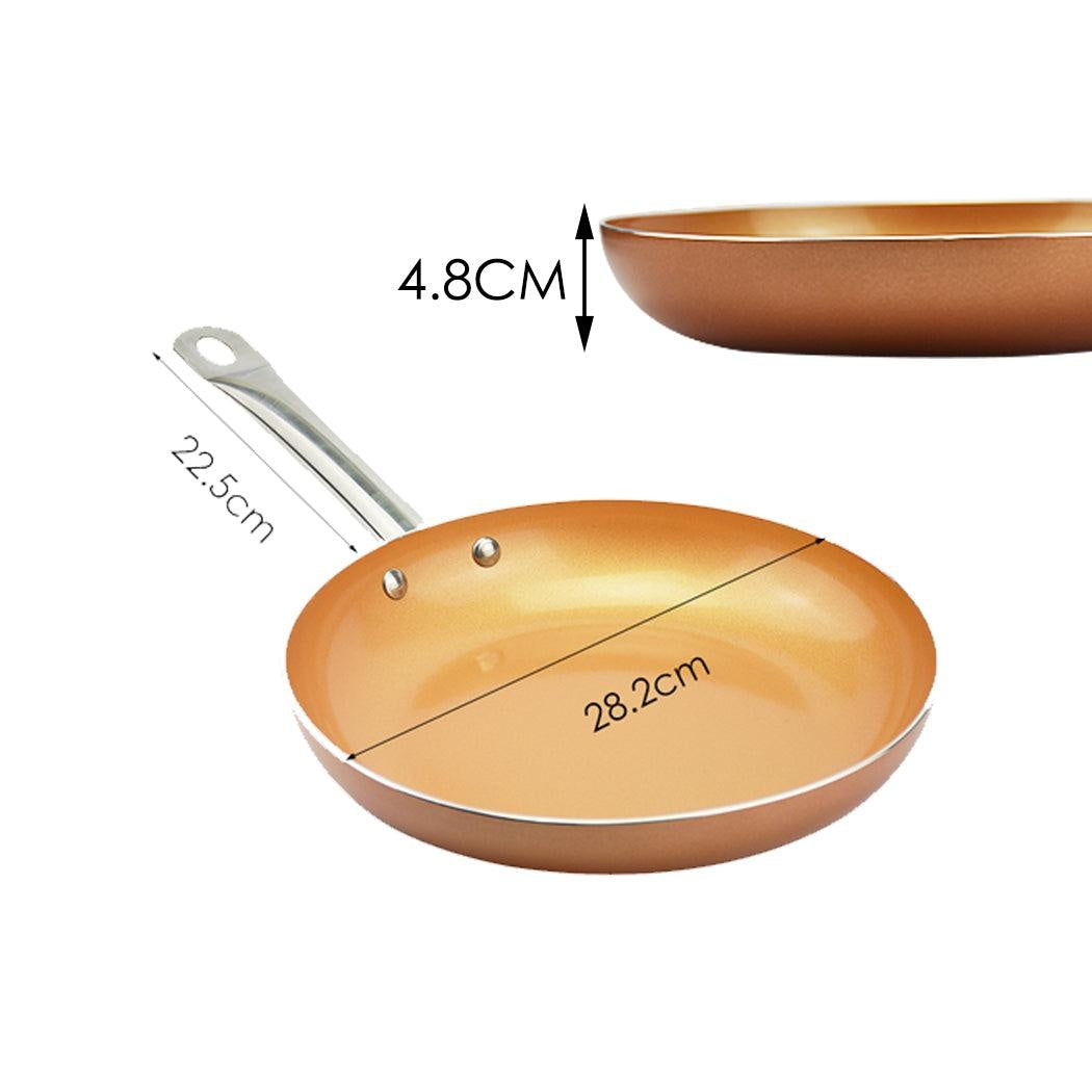 Frypan Frying Pan Non Stick Stainless Steel Fry Pans Kitchen Cookware 28.2CM Deals499
