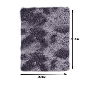 Floor Rug Shaggy Rugs Soft Large Carpet Area Tie-dyed Midnight City 200x300cm Deals499
