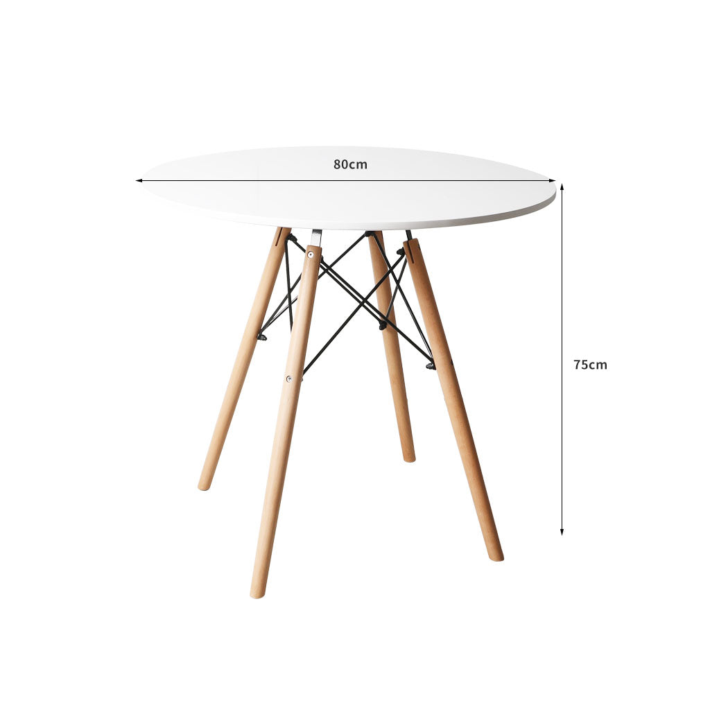 Office Dining Table Meeting Tables Round Desk Wooden Home Cafe Modern Desks 75cm Deals499