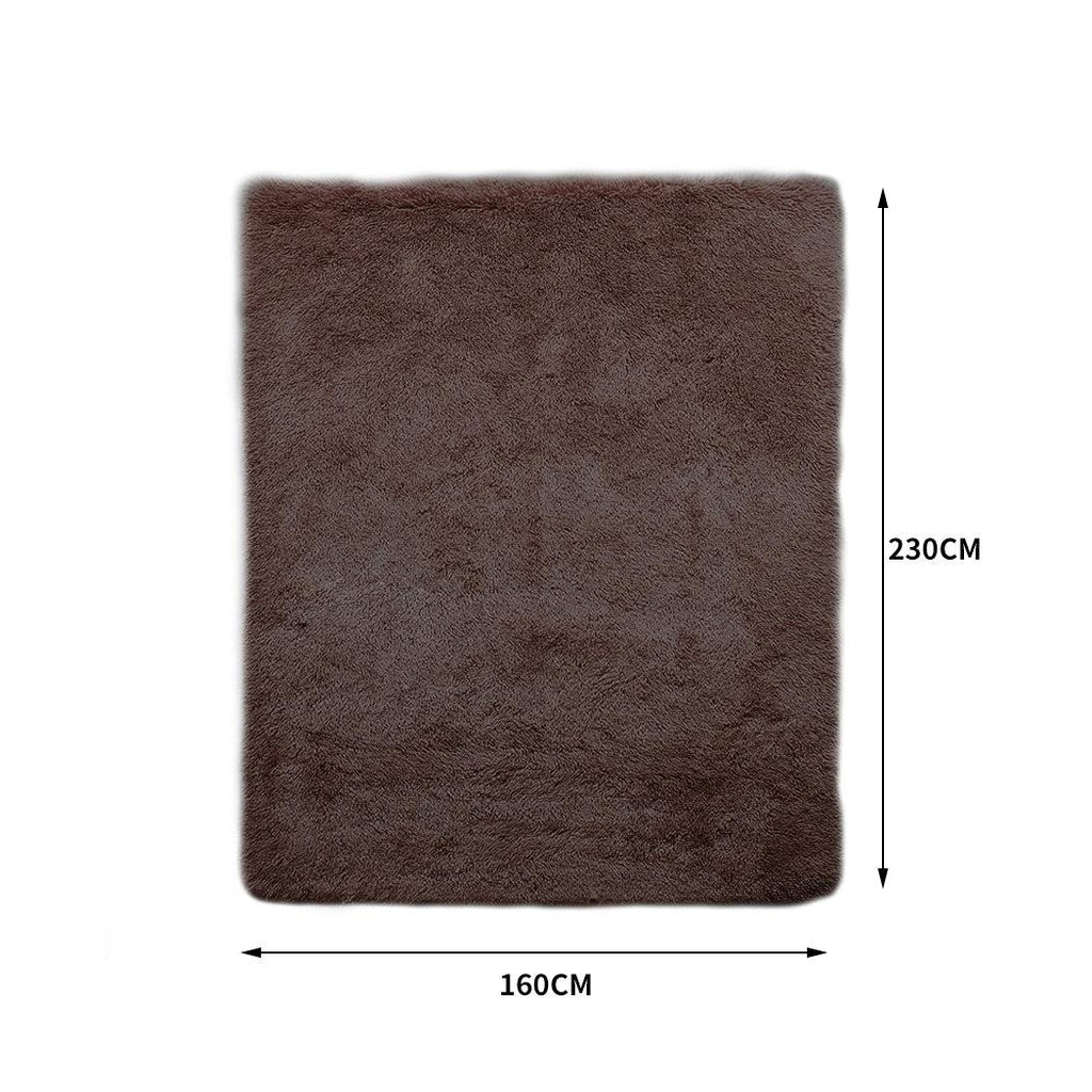 Designer Soft Shag Shaggy Floor Confetti Rug Carpet Home Decor 160x230cm Coffee Deals499