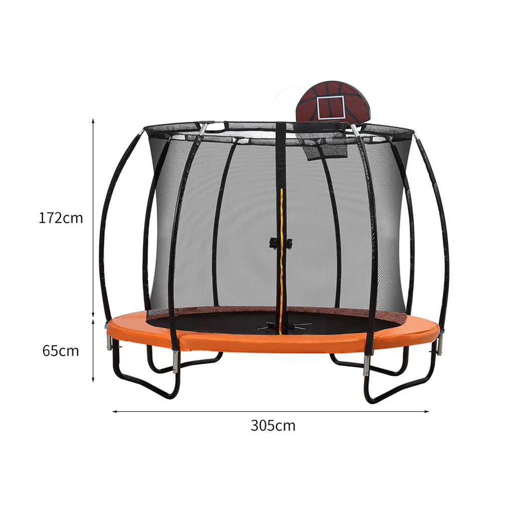 Trampoline Round Trampolines Mat Springs Net Safety Pads Cover Basketball 10FT Deals499