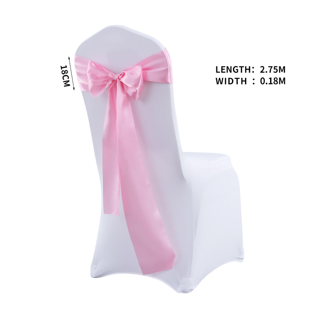 50x Satin Chair Sashes Cloth Cover Wedding Party Event Decoration Table Runner Deals499