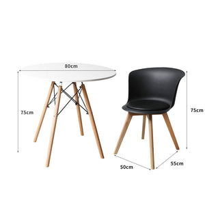 Office Meeting Table Chair Set 4 PU Leather Seat Dining Tables Chair Round Desk Type 5 Deals499