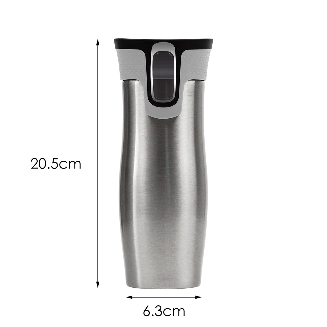473ml 16OZ Thermal Coffee Hot Water Travel Mug Drink Bottle Flask Autoseal Silver Deals499