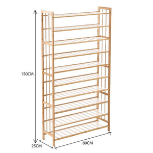 Levede 10 Tiers 80cm Wide Bamboo Shoe Rack Storage Wooden Organizer Shelf Stand Deals499